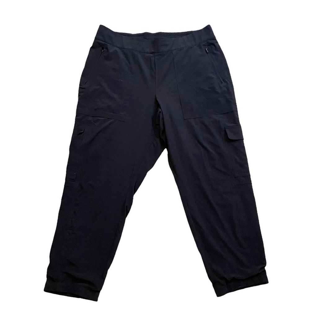 Athleta Chelsea Lined Black Cropped cargo Pants Size 16